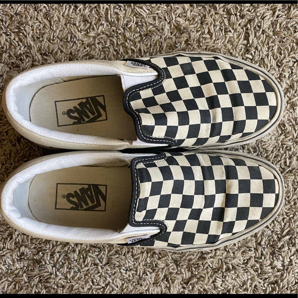 Checkered slip on Vans
